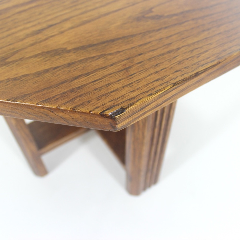 Vintage Oak Wood Octagonal Stool or Plant Stand - Picture 14 of 14